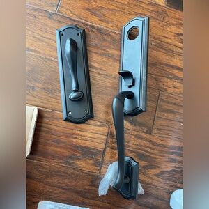 Baldwin Bethpage Single Cylinder Front Door Handle Set